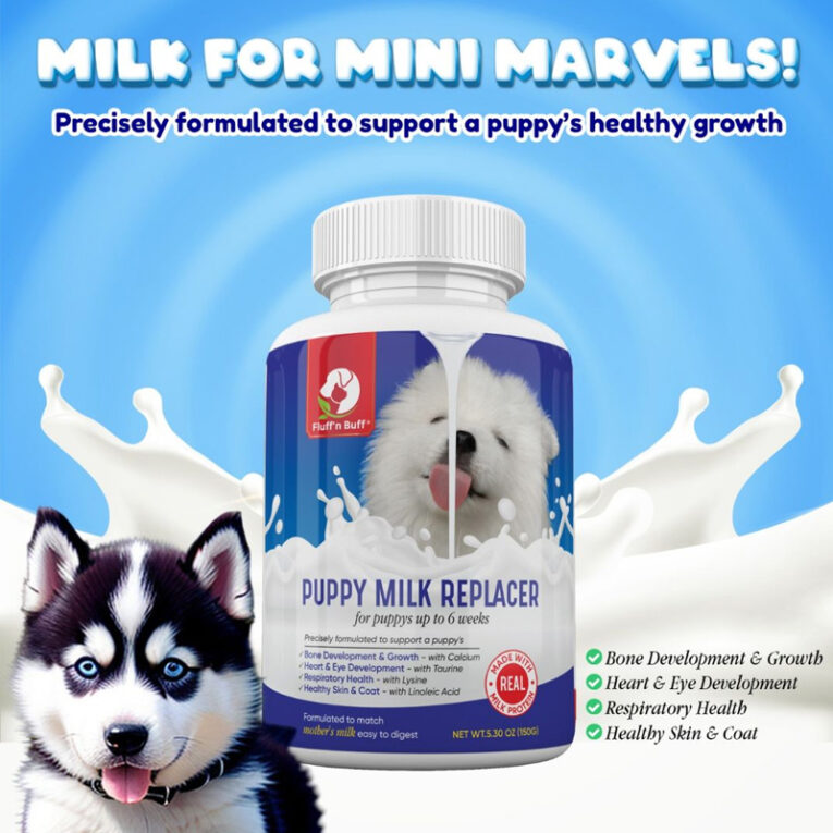 fluff n buff puppy milk replacer benefit and detials