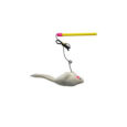 stick toy with white mouse for kittens and cats